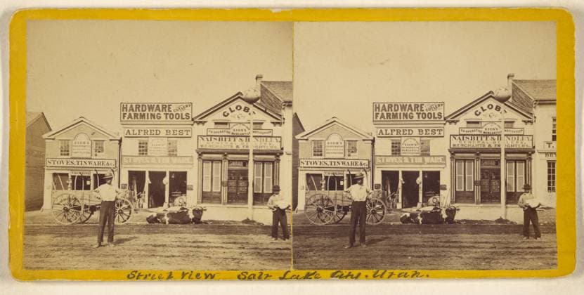 RECORD DATE NOT STATED Street View, Salt Lake City, Utah.. Charles William Carter (American, 1832 - 1918) Copyright: xpiemagsx gb33316 !ACHTUNG AUFNAHMEDATUM GESCHÄTZT!