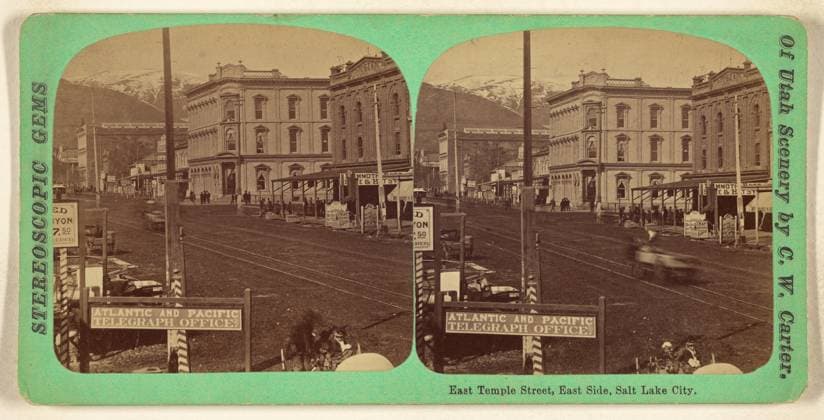 RECORD DATE NOT STATED East Temple Street, East Side, Salt Lake City.. Charles William Carter (American, 1832 - 1918) Copyright: xpiemagsx gb42532 !ACHTUNG AUFNAHMEDATUM GESCHÄTZT!