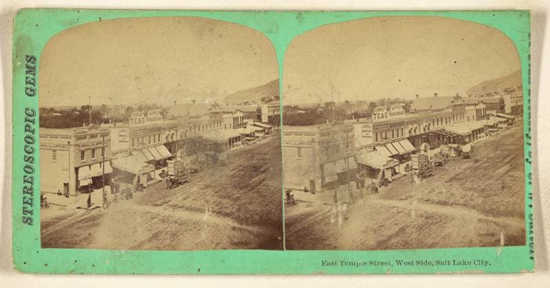 RECORD DATE NOT STATED East Temple Street, West Side, Salt Lake City.. Charles William Carter (American, 1832 - 1918) Copyright: xpiemagsx gb43420 !ACHTUNG AUFNAHMEDATUM GESCHÄTZT!