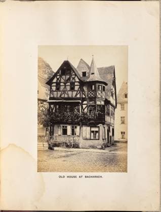 RECORD DATE NOT STATED Old House at Bacharach. Francis Frith (English, 1822 - 1898) Copyright: xpiemagsx gb49205 !ACHTUNG AUFNAHMEDATUM GESCHÄTZT!
