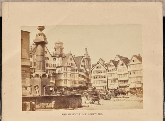 RECORD DATE NOT STATED The Market Place, Stuttgard. Francis Frith (English, 1822 - 1898) Copyright: xpiemagsx gb60144 !ACHTUNG AUFNAHMEDATUM GESCHÄTZT!