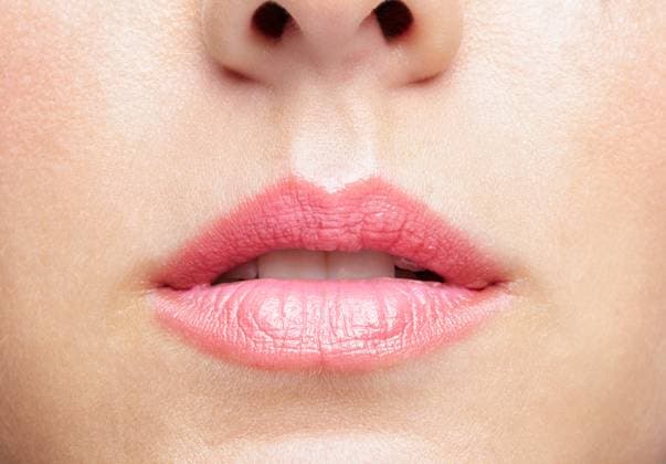 Closeup macro portrait of female part of face. Human woman lips with day beauty makeup Human mouth and nose. Closeup macro portrait of female part of face. Woman lips with day beauty makeup. Copyright: xZoonar.com SergeyxPistyazhnyukx(SergxZastavkin)x 17682558 ,model released, Symbolfoto ,property released