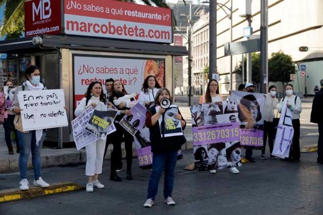 Relatives of missing persons in the state of Zacatecas in Mexico demand government to locate them January 5, 2023, Mexico City, Mexico: Family and friends of Irma Paola Vargas Montoya, Daniela Marquez Pichardo, Viviana Marquez Pichardo and Jose Gutierrez Montoya, missing since December 25 in the state of Zacatecas, demand that the governments of Zacatecas, Jalisco and Mexico find them alive during a protest in Mexico City. on January 5, 2023 in Mexico City, Mexico (Photo by Luis Barron Eyepix Group). Copyright: xLuisxBarronx xEyepixxGroupx LB_20230105_ZACATECAS_DESAPARECIDOS13