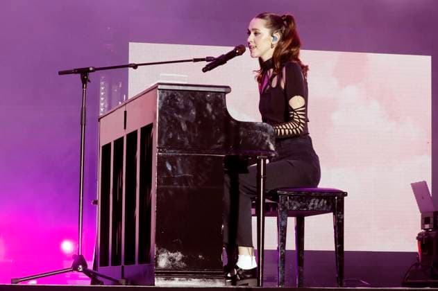 Em Beihold beim AT&T Playoff Playlist Live vor der College Football Playoff National Championship 2023 im Banc of California Stadium. Los Angeles, 07.01.2023