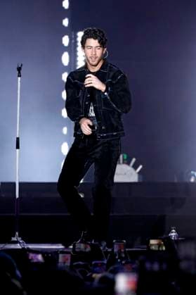Nick Jonas von den Jonas Brothers beim AT&T Playoff Playlist Live vor der College Football Playoff National Championship 2023 im Banc of California Stadium. Los Angeles, 07.01.2023