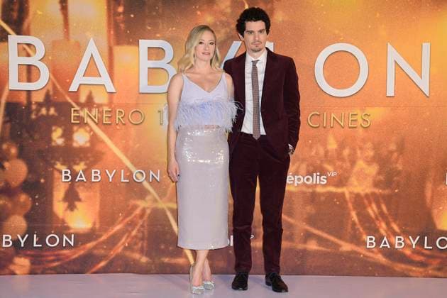 January 8, 2023, Mexico City, Mexico: Olivia Hamilton, Damien Chazelle, attend the red carpet of the Babylon film premiere at Plaza Carso. on January 8, 2023 in Mexico City, Mexico. Mexico City Mexico - ZUMAe321 20230109_zia_e321_123 Copyright: xJaimexNogales xEyepixxGroupx