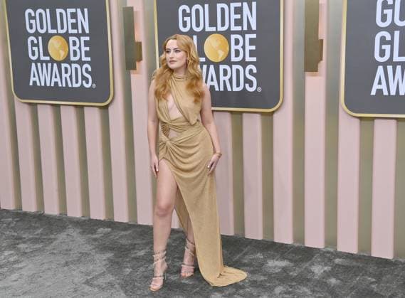 Amelia Dimoldenberg arrives for the 80th annual Golden Globe Awards at the Beverly Hilton in Beverly Hills, California on Tuesday, January 10, 2023.  LAP20230110017 JIMxRUYMEN