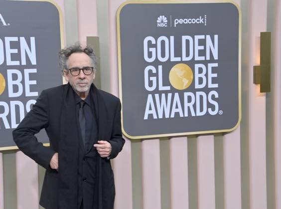 Tim Burton arrives for the 80th annual Golden Globe Awards at the Beverly Hilton in Beverly Hills, California on Tuesday, January 10, 2023.  LAP20230110062 JIMxRUYMEN