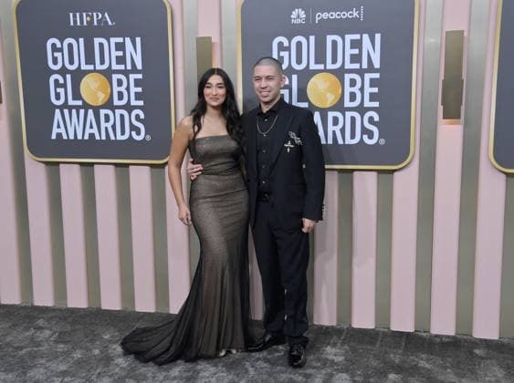 (L-R) Aleena Miller and Noel Miller arrive for the 80th annual Golden Globe Awards at the Beverly Hilton in Beverly Hills, California on Tuesday, January 10, 2023.  LAP20230110046 JIMxRUYMEN