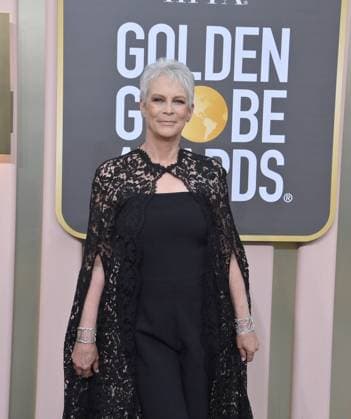 Jamie Lee Curtis arrives for the 80th annual Golden Globe Awards at the Beverly Hilton in Beverly Hills, California on Tuesday, January 10, 2023.  LAP20230110138 JIMxRUYMEN