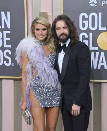 Heidi Klum and Tom Kaulitz arrive for the 80th annual Golden Globe Awards at the Beverly Hilton in Beverly Hills, California on Tuesday, January 10, 2023.  LAP20230110117 JIMxRUYMEN