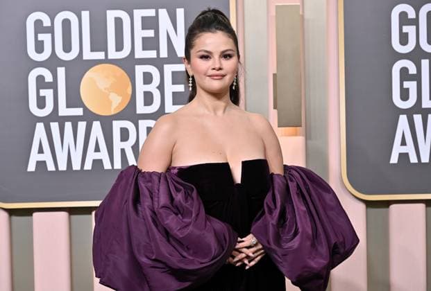 Selena Gomez on the red carpet at the 80th Annual Golden Globe AwardsÂ® at the Beverly Hilton in Beverly Hills, CA on Tuesday, January 10, 2023  Copyright: xHFPAxPhotographerx 34467-043PLX