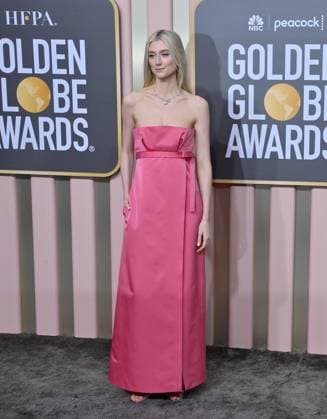 Elizabeth Debicki arrives for the 80th annual Golden Globe Awards at the Beverly Hilton in Beverly Hills, California on Tuesday, January 10, 2023.  LAP20230110247 JIMxRUYMEN