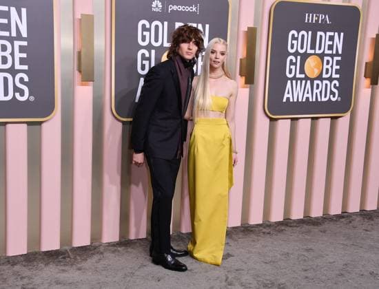 January 10, 2023, Los Angeles, California, United States: Malcolm McRae and Anya Taylor-Joy attend the 80th Annual Golden Globe Awards, Arrivals held at The Beverly Hilton in Los Angeles on Jan 10, 2023. Los Angeles United States  - ZUMAc35_ 20230110_zaf_c35_133 Copyright: xGeorgexPimentelx