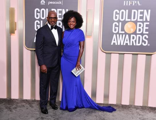 January 10, 2023, Los Angeles, California, United States: Julius Tennon and Viola Davis attend the 80th Annual Golden Globe Awards, Arrivals held at The Beverly Hilton in Los Angeles on Jan 10, 2023. Los Angeles United States  - ZUMAc35_ 20230110_zaf_c35_134 Copyright: xGeorgexPimentelx