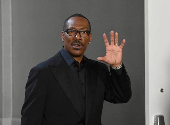 Eddie Murphy appears backstage after winning the Cecil B. Demille Award during the 80th annual Golden Globe Awards at the Beverly Hilton in Beverly Hills, California on Tuesday, January 10, 2023.  LAP20230110430 JIMxRUYMEN