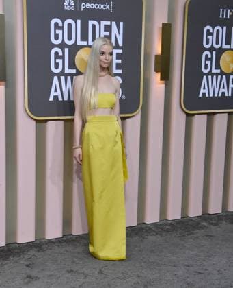 Anya Taylor-Joy arrives for the 80th annual Golden Globe Awards at the Beverly Hilton in Beverly Hills, California on Tuesday, January 10, 2023.  LAP20230110604 JIMxRUYMEN
