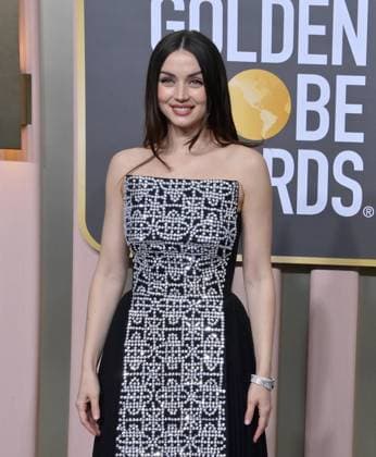 Ana de Armas arrives for the 80th annual Golden Globe Awards at the Beverly Hilton in Beverly Hills, California on Tuesday, January 10, 2023.  LAP20230110621 JIMxRUYMEN