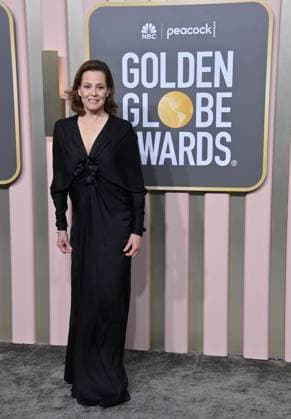 Sigourney Weaver arrives for the 80th annual Golden Globe Awards at the Beverly Hilton in Beverly Hills, California on Tuesday, January 10, 2023.  LAP20230110624 JIMxRUYMEN