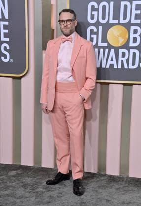 Seth Rogen arrives for the 80th annual Golden Globe Awards at the Beverly Hilton in Beverly Hills, California on Tuesday, January 10, 2023.  LAP20230110628 JIMxRUYMEN