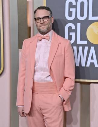 Seth Rogen arrives for the 80th annual Golden Globe Awards at the Beverly Hilton in Beverly Hills, California on Tuesday, January 10, 2023.  LAP20230110629 JIMxRUYMEN