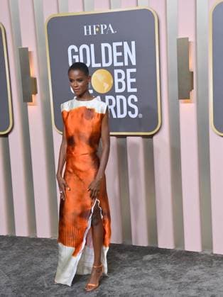 Letitia Wright arrives for the 80th annual Golden Globe Awards at the Beverly Hilton in Beverly Hills, California on Tuesday, January 10, 2023.  LAP20230110631 JIMxRUYMEN