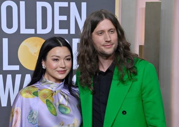 Serena Göransson and Ludwig Göransson arrive for the 80th annual Golden Globe Awards at the Beverly Hilton in Beverly Hills, California on Tuesday, January 10, 2023.  LAP20230110637 JIMxRUYMEN