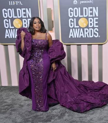 Niecy Nash arrives for the 80th annual Golden Globe Awards at the Beverly Hilton in Beverly Hills, California on Tuesday, January 10, 2023.  LAP20230110652 JIMxRUYMEN