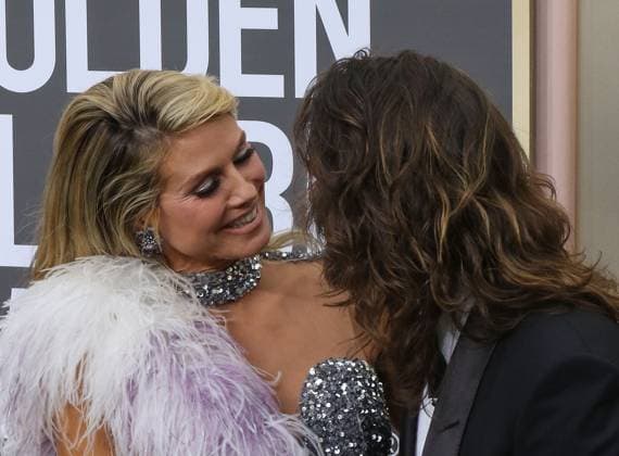 January 10, 2023, Beverly Hills, California, USA: Heidi Klum and Tom Kaulitz on the red carpet at the 80th Annual Golden Globe Awards at The Beverly Hilton on January 10, 2023 in Beverly Hills, California. BNS PI Beverly Hills USA - ZUMAp124 20230110_zaa_p124_005 Copyright: xBURTxHARRISx