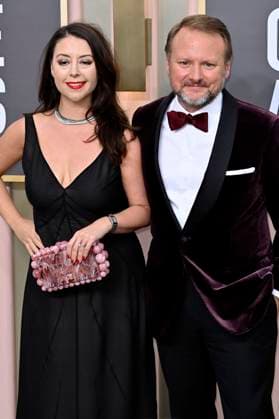 Rian Johnson mit Ehefrau Karina Longworth bei der Verleihung der 80. Golden Globe Awards im Beverly Hilton Hotel. Beverly Hills, 10.01.2023