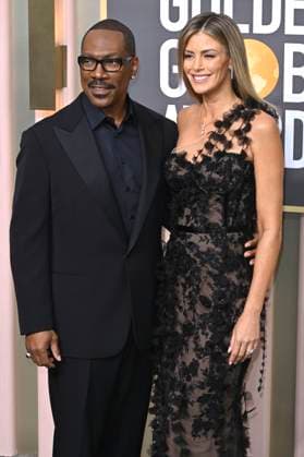 Eddie Murphy mit Partnerin Paige Butcher bei der Verleihung der 80. Golden Globe Awards im Beverly Hilton Hotel. Beverly Hills, 10.01.2023
