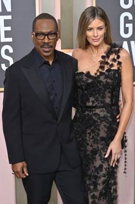 Eddie Murphy mit Partnerin Paige Butcher bei der Verleihung der 80. Golden Globe Awards im Beverly Hilton Hotel. Beverly Hills, 10.01.2023