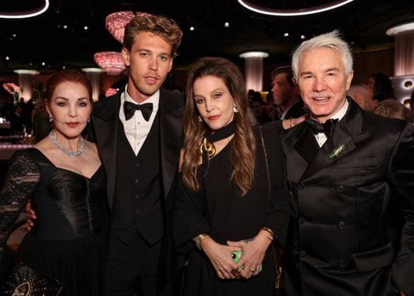 Priscilla Presley, Austin Butler, Lisa Marie Presley and Baz Luhrmann during the 80th Annual Golden Globe AwardsÂ® show at the Beverly Hilton in Beverly Hills, CA on Tuesday, January 10, 2023  Copyright: xHFPAxPhotographerx 34467-144PLX