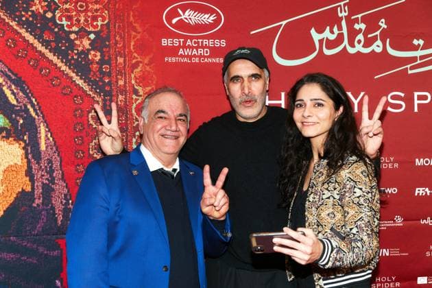 Premiere von Holy Spider in Berlin Cast und Crew mit Pegah Ferydoni und Mehdi Bajestani auf dem roten Teppich bei der Premiere von Holy Spider im Delphi-Filmpalast am Zoo in Berlin. Copyright: xEventpressxGolejewskix