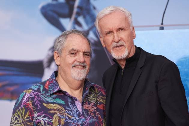 January 12, 2023, Los Angeles, California, US: (L-R) Jon Landau and James Cameron attend the handprints and footprints ceremony honoring Avatar: The Way Of The Water filmmakers James Cameron and Jon Landau at TCL Chinese Theatre in Los Angeles, California on January 12, 2023. Los Angeles US - ZUMAd211 20230112_zap_d211_045 Copyright: xAllisonxDinnerx