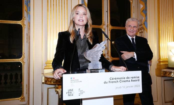 Entertainment Bilder des Tages Le Prix du French Cinema Award pour l actrice Belge Virginie Efira au Ministere de la Culture CELEBRITIES: Prix French Cinema Award- Paris - 12 01 2023 JonathanRebboah Panoramic  PESRK24022012