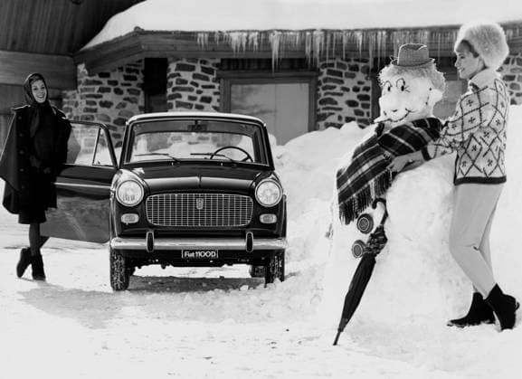 RECORD DATE NOT STATED On the snow with fiat 1100 d. 1963 01 02 1960 972_45_W278400
