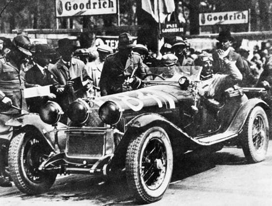 RECORD DATE NOT STATED Italy. brescia. mille miglia motor race. tazio nuvolari and giovan battista guidotti the winners on alfa Romeo 1750 GS 6CL 01 02 1930 972_05_W237629