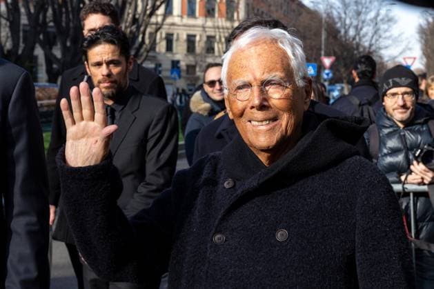 Entertainment Themen der Woche KW02 Entertainment Bilder des Tages January 14, 2023, Milano, Italy, Italy: Giorgio Armani is seen at Armani show during Milan Fashion Week Menswear Fall Winter 2023 2024 in Milano Milano Italy - ZUMAs197 20230114_zaa_s197_126 Copyright: xMairoxCinquettix
