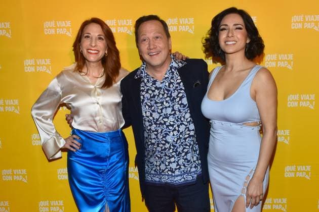 Daddy Daughter Trip Mexico City Film Premiere January 14, 2023, Mexico City, Mexico: (L-R) Actress Monica Huarte, American actor Rob Schneider and his wife Patricia Azarcoya Schneider attend at Daddy Daughter Trip film premiere at Cinepolis Mitikah. on January 14, 2023 in Mexico City, Mexico. (Photo by Carlos Tischler Eyepix Group) Copyright: xCarlosxTischler xEyepixxGroupx CT_14012023_86239