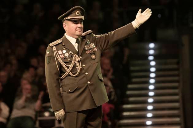 Leipzig, Deutschland 15. Januar 2023: Musikparade - Leipzig - 2023 Europas größte Tournee der Militär- und Blasmusik macht Station in Leipzig. Im Bild: Militärorchester der staatlichen Spezialeinheit des Verteidigungsministeriums aus Tschernihiw (Ukraine) Quarterback IImmobilien Arena Sachsen Copyright: xFotostandx xBallaschx