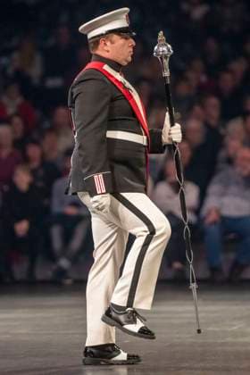 Leipzig, Deutschland 15. Januar 2023: Musikparade - Leipzig - 2023 Europas größte Tournee der Militär- und Blasmusik macht Station in Leipzig. Im Bild: Show-und Marching Band Exempel (Netherland) Quarterback IImmobilien Arena Sachsen Copyright: xFotostandx xBallaschx
