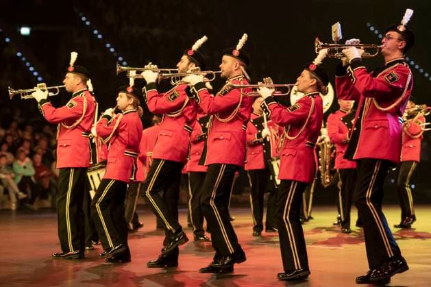 Leipzig, Deutschland 15. Januar 2023: Musikparade - Leipzig - 2023 Europas größte Tournee der Militär- und Blasmusik macht Station in Leipzig. Im Bild: Musikcorps Ufhausen Quarterback IImmobilien Arena Sachsen Copyright: xFotostandx xBallaschx