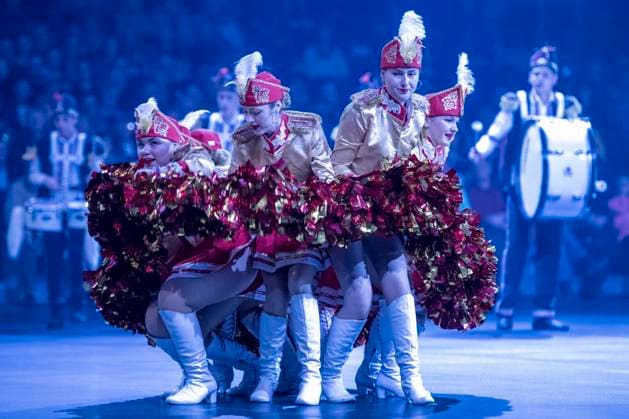 Leipzig, Deutschland 15. Januar 2023: Musikparade - Leipzig - 2023 Europas größte Tournee der Militär- und Blasmusik macht Station in Leipzig. Im Bild: International Fanfare Showorchestra (Baltic Countries) Quarterback IImmobilien Arena Sachsen Copyright: xFotostandx xBallaschx
