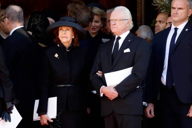 Trauerfeier für Konstantin II. von Griechenland in Athen 16-01-2023 Greece Funeral of former King Constantine II at the Metropolis Cathedral of Athen and burried near the graves of his ancestrors at the Tatoi former royal palace Greece former King Constantine II died at the age of 82 on 10 January 2023. King Carl Gustaf and Queen Silvia Â  Copyright: xPPEx