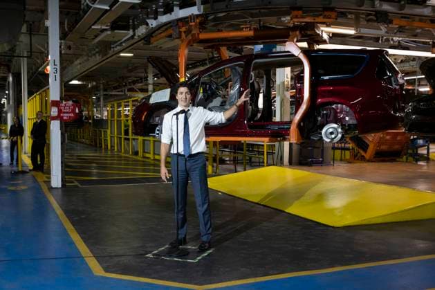 January 17, 2023, Windsor, Ontario, Canada: Prime Minister Justin Trudeau tours the Stellantis Windsor (Chrysler) Assembly plant in Windsor, Ont., Tuesday, January 17, 2023. Windsor Canada  - ZUMAc35_ 20230117_zaf_c35_107 Copyright: xNicolexOsbornex