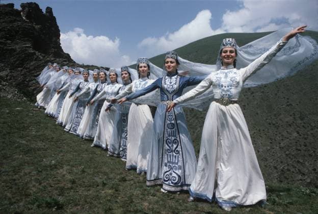 North Ossetian ASSR 8353387 01.06.1988 Alan State Folk Dance Ensemble. Ordzhonikidze, North Ossetian ASSR. Fred Grinberg Vladikavkaz Republic of Northern Ossetia-Alania Russia  Copyright: xFredxGrinbergx