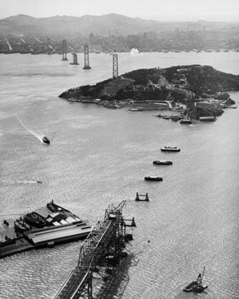 RECORD DATE NOT STATED Usa, california, san francisco, view of the construction of the Bay Bridge, 1935 01 02 1935 972_05_W350906