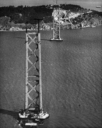 RECORD DATE NOT STATED Usa, california, san francisco, construction of the second suspension bridge bay bridge, 1935 01 02 1935 972_05_W350907