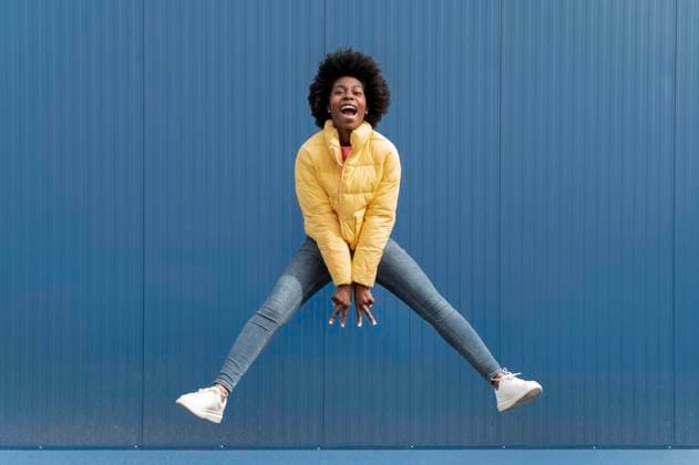 Creative Highlights Symbolbilder portrait young female jumping 2 portrait young female jumping2 Copyright: xZoonar.com OleksandrxLatkunx 18390488 ,model released, Symbolfoto ,property released